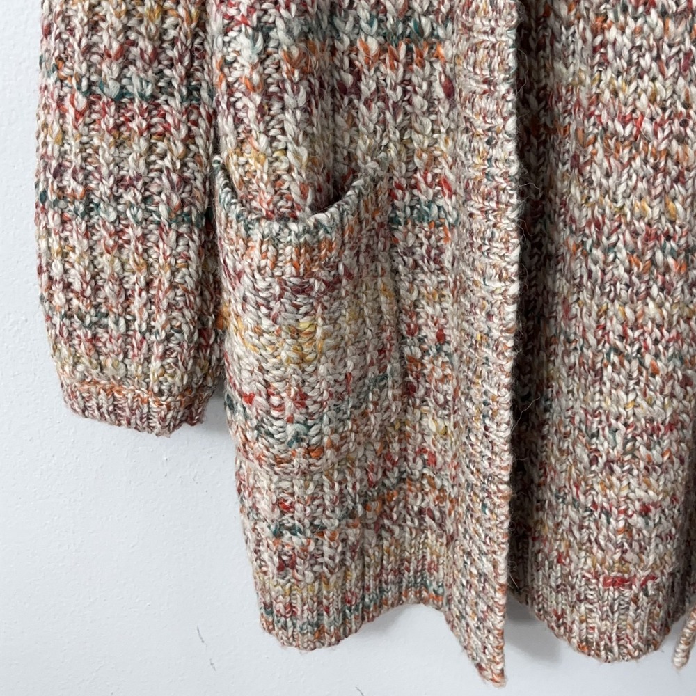 Marine Layer Ontario Cardigan Sweater Women Small Rainbow Marl Chunky Knit - Picture 5 of 14